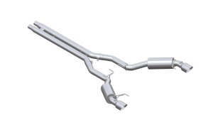 Ford Mustang Performance Exhaust - Rear - MBRP - Cat Back, Dual Split Rear, Race Version, T409 Stainless Steel - `15-`17