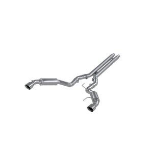 Ford Mustang Performance Exhaust - Rear - MBRP - Cat Back, Dual Split Rear, Race Version, T409 Stainless Steel - `15-`17