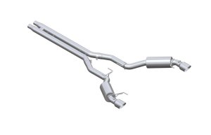 Ford Mustang Performance Exhaust - Rear - MBRP - Cat Back Dual Split Rear Race Version 4.5in Tips - Aluminized - `15-`17
