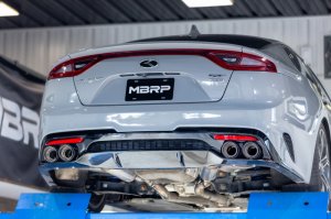 Kia Stinger GT Performance Exhaust - MBRP - Quad Tip - Carbon Fiber - `18-`22