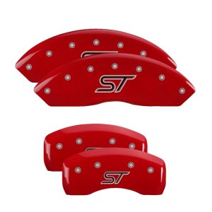 Ford Focus Caliper Covers - Front + Rear - MGP - ST Engraved - Red - `13-`18