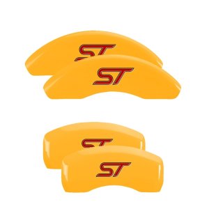 Ford Fiesta Caliper Covers - Front + Rear - MGP - No bolts/ST - Yellow - `14-`17