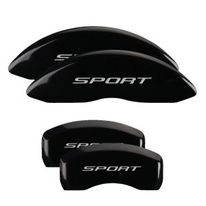 Ford Edge Caliper Covers - Front + Rear - MGP - Engraved No Bolts/Sport 2015 - Black - `15-`18