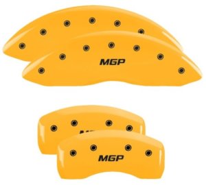 Ford Edge Caliper Covers - Front + Rear - MGP - Engraved - Yellow - `19-`20