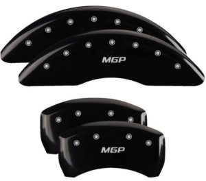 Volkswagen Atlas Caliper Covers - Front + Rear - MGP - Engraved with Silver Characters - Black - 2024+