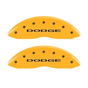Dodge Caliber Caliper Covers - Front - MGP - Engraved Front Without Stripes - Yellow - `07-`12