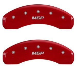 Chevrolet Tahoe Caliper Covers - Rear - MGP - Red Finish Silver Characters - Red - `18-`19