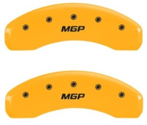 Chevrolet Tahoe Caliper Covers - Rear - MGP - 2 Logo, MGP Yellow Finish with Black Characters - Yellow - `18-`19