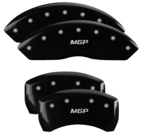 Chevrolet Blazer Caliper Covers - Front + Rear - MGP - Engraved MGP, Black Finish, Silver Characters - Black - `19-`20