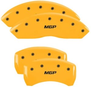 Chevrolet Blazer Caliper Covers - Front + Rear - MGP - MGP Engraved - Yellow - `19-`20
