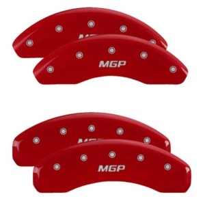 Toyota Prius Caliper Covers - Front + Rear - MGP - Engraved, MGP - Red - `23-`25