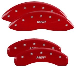 Nissan Armada Caliper Covers - Front + Rear - MGP - Engraved - Red - 2019