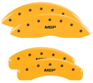 Nissan Armada Brake Caliper Covers - Front + Rear - MGP - Engraved MGP - Yellow - 2019