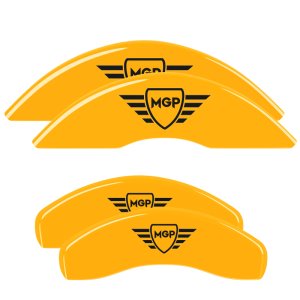 Pontiac Grand Prix Caliper Covers - Front + Rear - MGP - Engraved MGP - Yellow - `99-`05