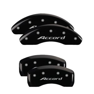 Honda Accord Caliper Covers - Front + Rear - MGP - Engraved Front: Accord - Engraved Rear: Accord - Black - `13-`17