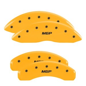 Lincoln Navigator Caliper Covers - Front + Rear - MGP - Engraved MGP - Yellow - 2004