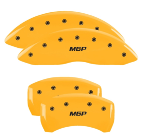 Buick Regal Caliper Covers - Front + Rear - MGP - 4 Logo - Yellow - `18-`19