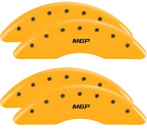 RAM 3500 Caliper Covers - Front + Rear - MGP - Black MGP Logo - Yellow - `19-`24