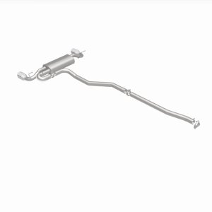 Land Rover Range Rover Evoque Performance Exhaust - Rear - Magnaflow - Touring Series Cat-Back, Dual Split Rear Exit, 2.5 in mandrel-bent piping, 4 in polished double-wall tips, Straight-Through muffler, Stainless Steel - Polished - `12-`19