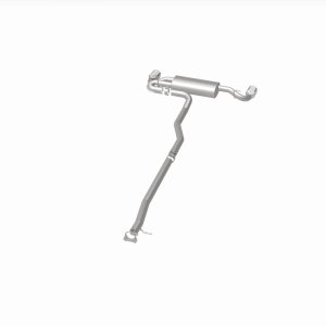 Land Rover Range Rover Evoque Performance Exhaust - Rear - Magnaflow - Touring Series Cat-Back, Dual Split Rear Exit, 2.5 in mandrel-bent piping, 4 in polished double-wall tips, Straight-Through muffler, Stainless Steel - Polished - `12-`19