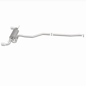 Land Rover Range Rover Evoque Performance Exhaust - Rear - Magnaflow - Touring Series Cat-Back, Dual Split Rear Exit, 2.5 in mandrel-bent piping, 4 in polished double-wall tips, Straight-Through muffler, Stainless Steel - Polished - `12-`19