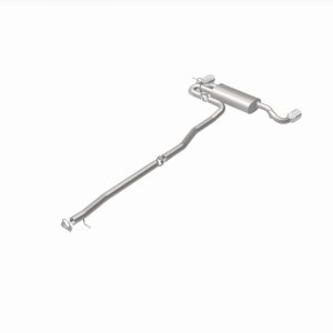 Land Rover Range Rover Evoque Performance Exhaust - Rear - Magnaflow - Touring Series Cat-Back, Dual Split Rear Exit, 2.5 in mandrel-bent piping, 4 in polished double-wall tips, Straight-Through muffler, Stainless Steel - Polished - `12-`19