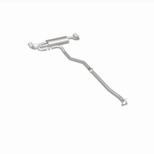 Land Rover Range Rover Evoque Performance Exhaust - Rear - Magnaflow - Touring Series Cat-Back, Dual Split Rear Exit, 2.5 in mandrel-bent piping, 4 in polished double-wall tips, Straight-Through muffler, Stainless Steel - Polished - `12-`19