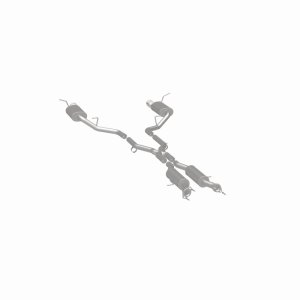 Dodge Durango Performance Exhaust - Rear - Magnaflow - Street Series Cat-Back, Dual Split Rear Exit, 4in Polished Tips, 2.5in Piping, Stainless Steel - Polished - `11-`25