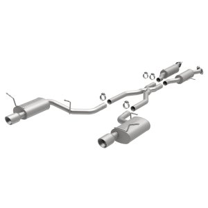 Dodge Durango Performance Exhaust - Rear - Magnaflow - Street Series Cat-Back, Dual Split Rear Exit, 4in Polished Tips, 2.5in Piping, Stainless Steel - Polished - `11-`25
