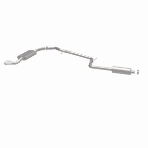 Ford Focus Performance Exhaust - Passenger Side Rear - Magnaflow - Street Series Cat-Back, Single Straight Passenger-Side Rear Exit, 2.25 in mandrel-bent piping, dual straight-through mufflers, 3 in polished dual-wall angle-cut tip, stainless steel - Poli