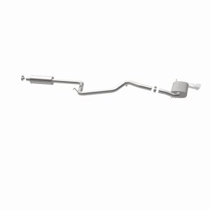 Ford Focus Performance Exhaust - Passenger Side Rear - Magnaflow - Street Series Cat-Back, Single Straight Passenger-Side Rear Exit, 2.25 in mandrel-bent piping, dual straight-through mufflers, 3 in polished dual-wall angle-cut tip, stainless steel - Poli