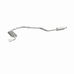 Ford Focus Performance Exhaust - Passenger Side Rear - Magnaflow - Street Series Cat-Back, Single Straight Passenger-Side Rear Exit, 2.25 in mandrel-bent piping, dual straight-through mufflers, 3 in polished dual-wall angle-cut tip, stainless steel - Poli