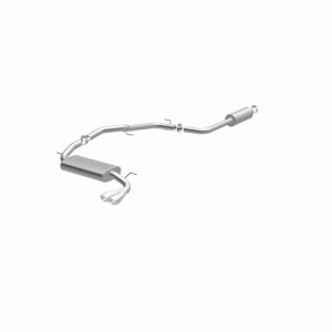 Ford Focus Performance Exhaust - Passenger Side Rear - Magnaflow - Street Series Cat-Back, Single Straight Passenger-Side Rear Exit, 2.25 in mandrel-bent piping, dual straight-through mufflers, 3 in polished dual-wall angle-cut tip, stainless steel - Poli