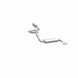 Ford Focus Performance Exhaust - Passenger Side Rear - Magnaflow - Street Series Cat-Back, Single Straight Passenger-Side Rear Exit, 2.25 in mandrel-bent piping, dual straight-through mufflers, 3 in polished dual-wall angle-cut tip, stainless steel - Poli