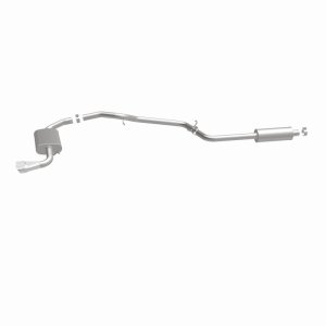 Ford Focus Performance Exhaust - Passenger Side Rear - Magnaflow - Street Series Cat-Back, Single Straight Passenger-Side Rear Exit, 2.25 in mandrel-bent piping, dual straight-through mufflers, 3 in polished dual-wall angle-cut tip, stainless steel - Poli