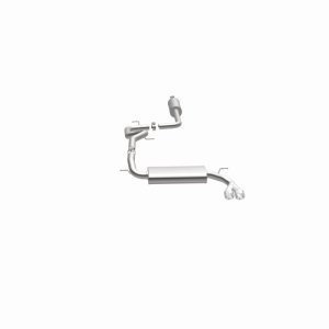 Ford Focus Performance Exhaust - Passenger Side Rear - Magnaflow - Street Series Cat-Back, Single Straight Passenger-Side Rear Exit, 2.25 in mandrel-bent piping, dual straight-through mufflers, 3 in polished dual-wall angle-cut tip, stainless steel - Poli