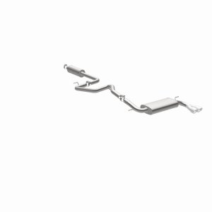 Ford Focus Performance Exhaust - Passenger Side Rear - Magnaflow - Street Series Cat-Back, Single Straight Passenger-Side Rear Exit, 2.25 in mandrel-bent piping, dual straight-through mufflers, 3 in polished dual-wall angle-cut tip, stainless steel - Poli