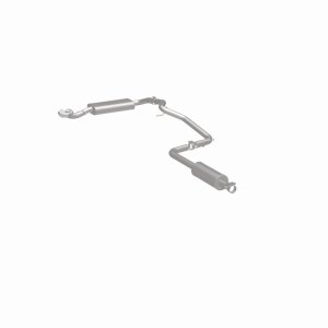 Ford Focus Performance Exhaust - Passenger Side Rear - Magnaflow - Street Series Cat-Back, Single Straight Passenger-Side Rear Exit, 2.25 in mandrel-bent piping, dual straight-through mufflers, 3 in polished dual-wall angle-cut tip, stainless steel - Poli