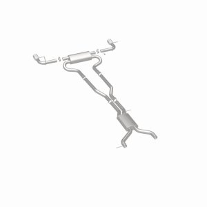 Audi Q7 Performance Exhaust - Rear - Magnaflow - Touring Series Cat-Back, Dual Split Rear Exit, 2.5 in. Mandrel-Bent 409 Stainless, Polished 4 in. Tips - Polished - `07-`15