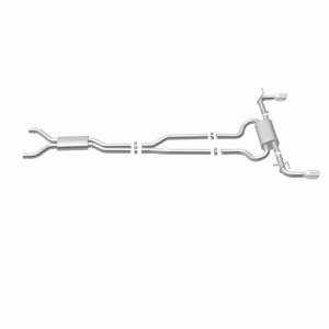Audi Q7 Performance Exhaust - Rear - Magnaflow - Touring Series Cat-Back, Dual Split Rear Exit, 2.5 in. Mandrel-Bent 409 Stainless, Polished 4 in. Tips - Polished - `07-`15