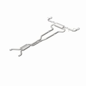 Audi Q7 Performance Exhaust - Rear - Magnaflow - Touring Series Cat-Back, Dual Split Rear Exit, 2.5 in. Mandrel-Bent 409 Stainless, Polished 4 in. Tips - Polished - `07-`15