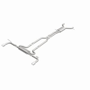 Audi Q7 Performance Exhaust - Rear - Magnaflow - Touring Series Cat-Back, Dual Split Rear Exit, 2.5 in. Mandrel-Bent 409 Stainless, Polished 4 in. Tips - Polished - `07-`15