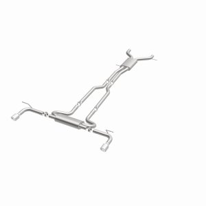 Audi Q7 Performance Exhaust - Rear - Magnaflow - Touring Series Cat-Back, Dual Split Rear Exit, 2.5 in. Mandrel-Bent 409 Stainless, Polished 4 in. Tips - Polished - `07-`15