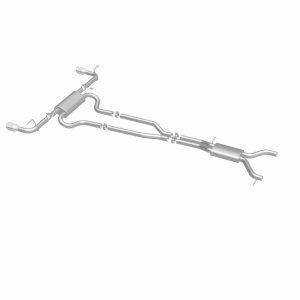 Audi Q7 Performance Exhaust - Rear - Magnaflow - Touring Series Cat-Back, Dual Split Rear Exit, 2.5 in. Mandrel-Bent 409 Stainless, Polished 4 in. Tips - Polished - `07-`15