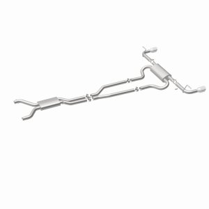 Audi Q7 Performance Exhaust - Rear - Magnaflow - Touring Series Cat-Back, Dual Split Rear Exit, 2.5 in. Mandrel-Bent 409 Stainless, Polished 4 in. Tips - Polished - `07-`15