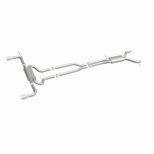 Audi Q7 Performance Exhaust - Rear - Magnaflow - Touring Series Cat-Back, Dual Split Rear Exit, 2.5 in. Mandrel-Bent 409 Stainless, Polished 4 in. Tips - Polished - `07-`15