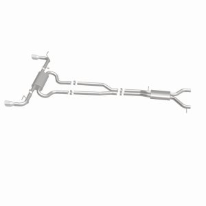 Audi Q7 Performance Exhaust - Rear - Magnaflow - Touring Series Cat-Back, Dual Split Rear Exit, 2.5 in. Mandrel-Bent 409 Stainless, Polished 4 in. Tips - Polished - `07-`15