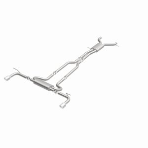 Audi Q7 Performance Exhaust - Rear - Magnaflow - Touring Series Cat-Back, Dual Split Rear Exit, 2.5 in. Mandrel-Bent 409 Stainless, Polished 4 in. Tips - Polished - `07-`15