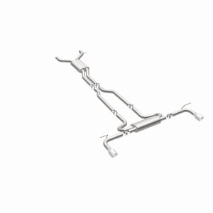 Audi Q7 Performance Exhaust - Rear - Magnaflow - Touring Series Cat-Back, Dual Split Rear Exit, 2.5 in. Mandrel-Bent 409 Stainless, Polished 4 in. Tips - Polished - `07-`15