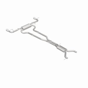 Audi Q7 Performance Exhaust - Rear - Magnaflow - Touring Series Cat-Back, Dual Split Rear Exit, 2.5 in. Mandrel-Bent 409 Stainless, Polished 4 in. Tips - Polished - `07-`15